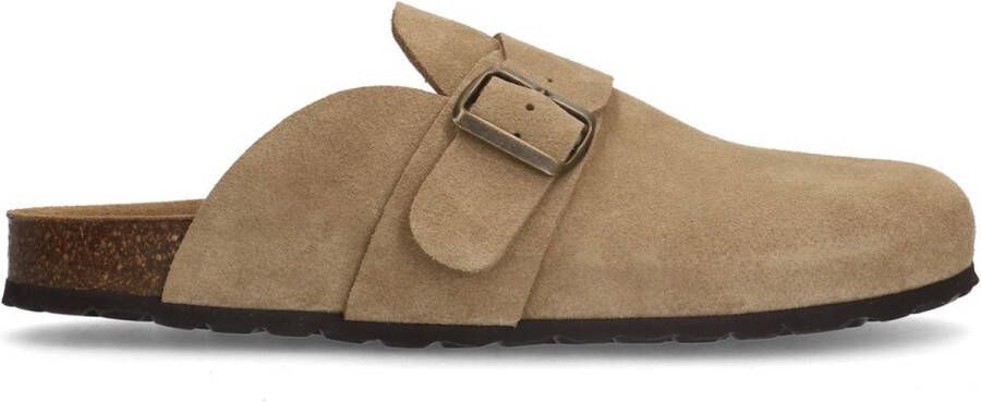 Manfield Heren Beige suède slip ons