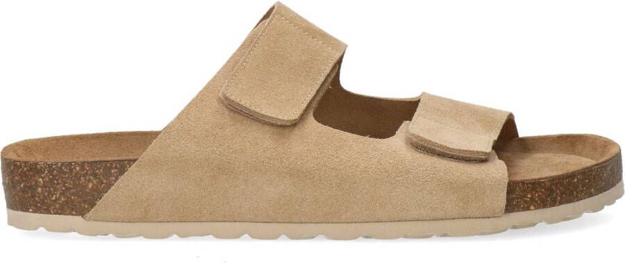 Manfield Heren Beige suède slippers