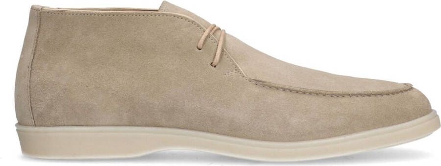 Manfield Heren Beige suède veterboots - Foto 2