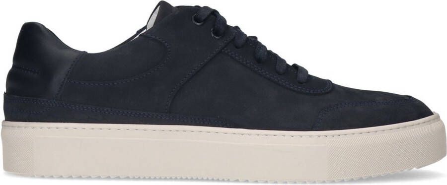 Manfield Heren Blauwe nubuck sneakers