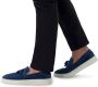 Manfield Heren Blauwe suède loafers met kwastjes - Thumbnail 2