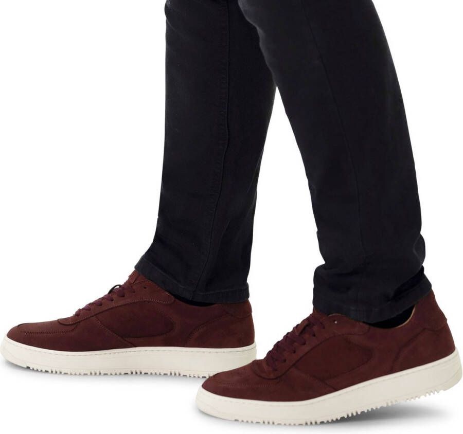 Manfield Heren Bordeaux nubuck sneakers