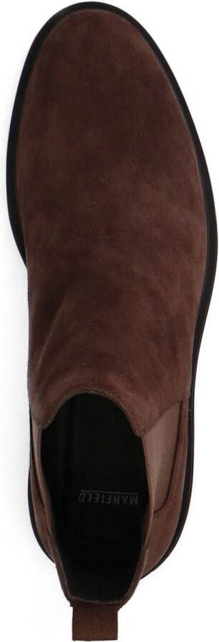 Manfield Heren Bruine suède chelsea boots