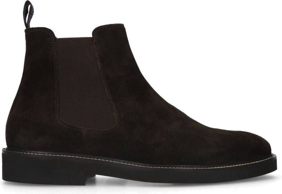 Manfield Heren Bruine suède chelsea boots