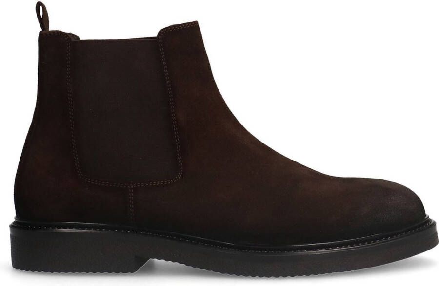 Manfield Heren Bruine suède chelsea boots