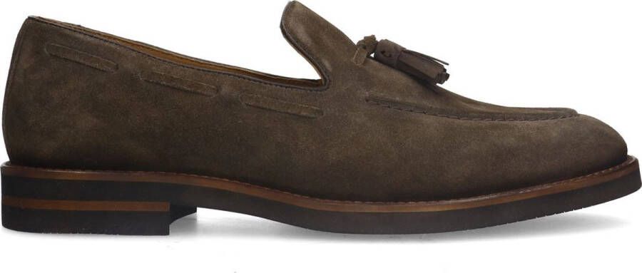 Manfield Heren Bruine suède loafers