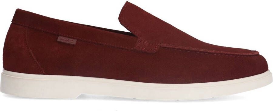 Manfield Heren Burgundy suède loafers