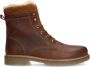 Manfield Heren Cognac leren boots met imitatiebond - Thumbnail 2