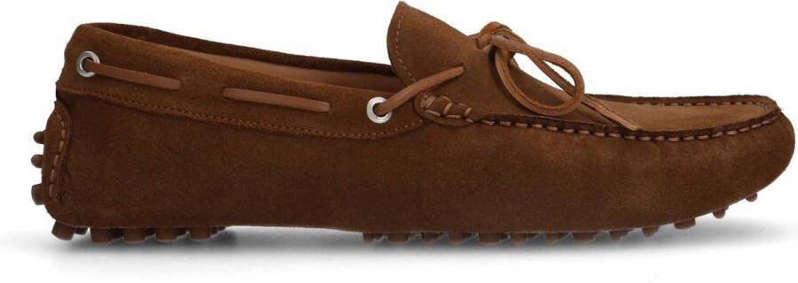 Manfield Heren Cognac suède loafers