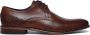 Manfield leren veterschoenen cognac - Thumbnail 2