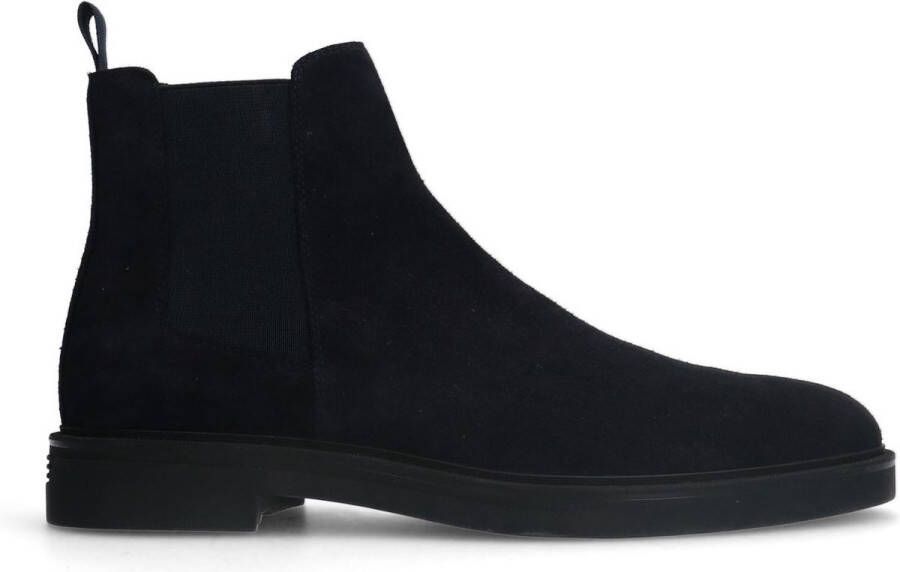 Manfield Heren Donkerblauwe suède chelsea boots