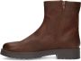 Manfield gevoerde leren enkelboots bruin - Thumbnail 1