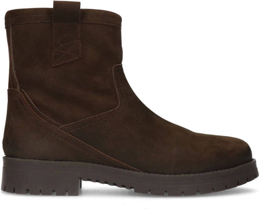 Manfield Heren Donkerbruine leren boots - Foto 1