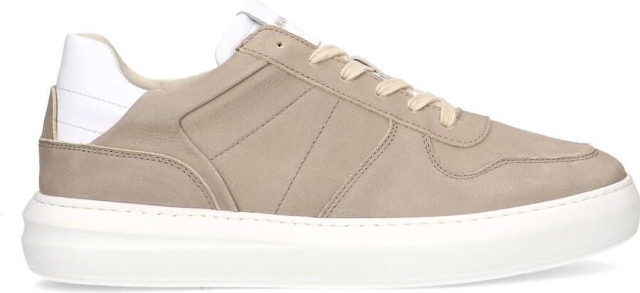 Manfield Heren Grijze nubuck sneakers