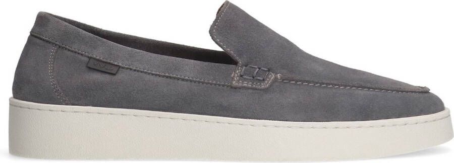 Manfield Heren Grijze suède loafers