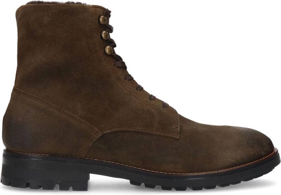 Manfield Heren Khaki shearling veterboots