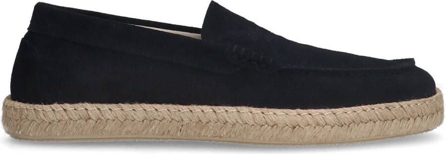 Manfield Heren Navy suède espadrilles