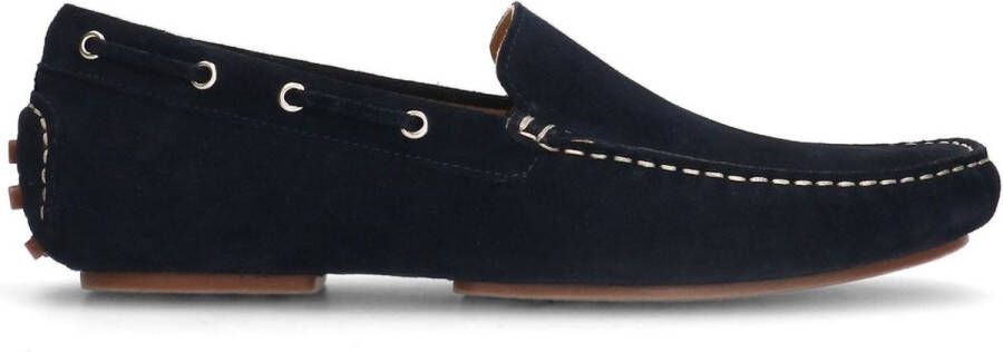 Manfield Heren Navy suède loafers