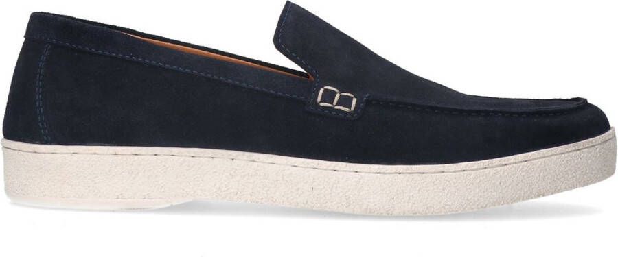 Manfield Heren Navy suède loafers