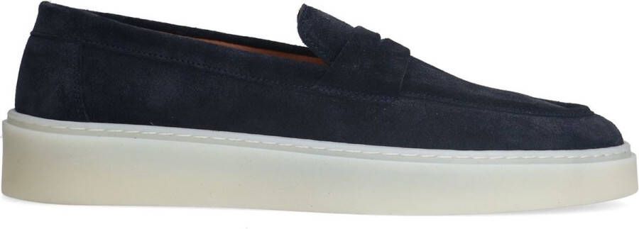 Manfield Heren Navy suède loafers