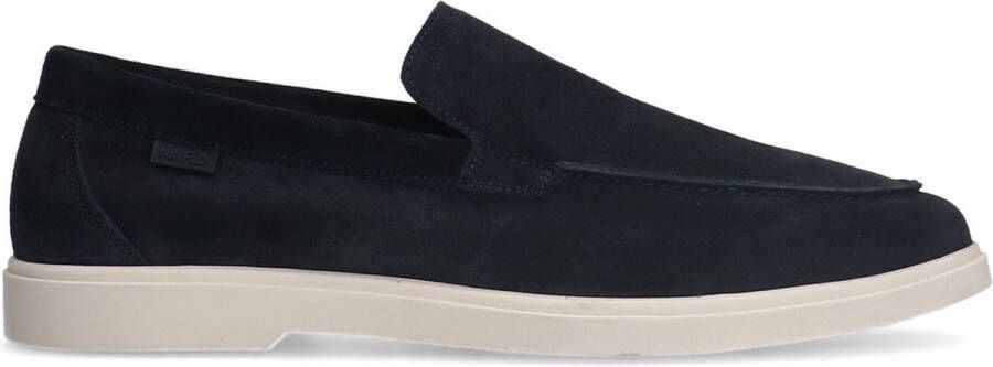 Manfield Heren Navy suède loafers