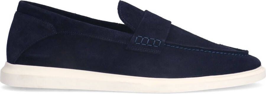 Manfield Heren Navy suède loafers