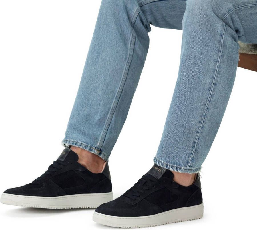 Manfield Heren Navy suède sneakers