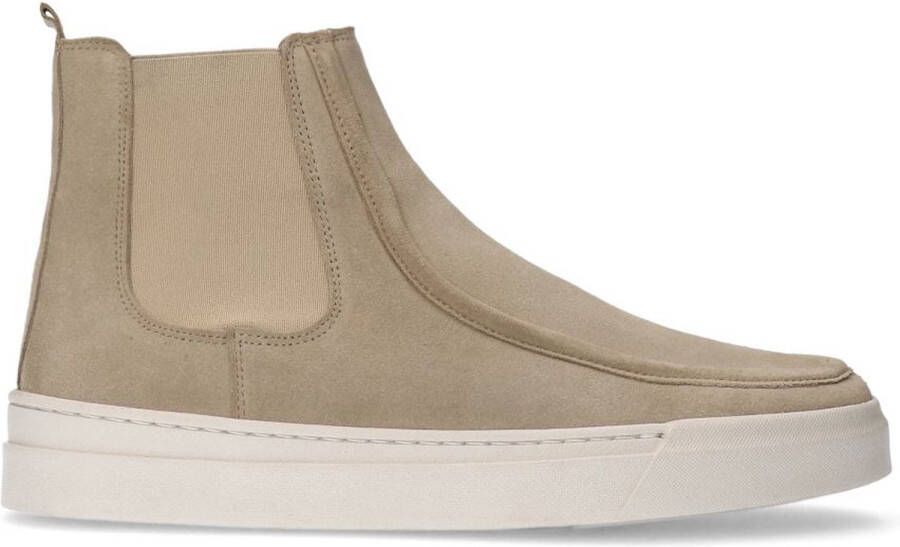 Manfield Heren Suède beige chelsea boots