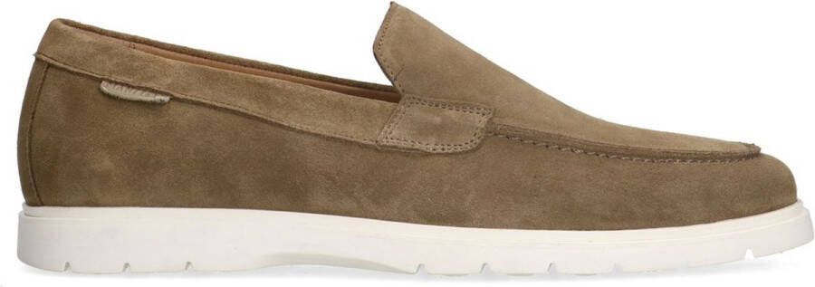 Manfield Heren Taupe suède loafers