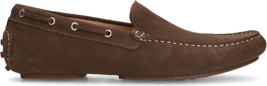 Manfield Heren Taupe suède loafers