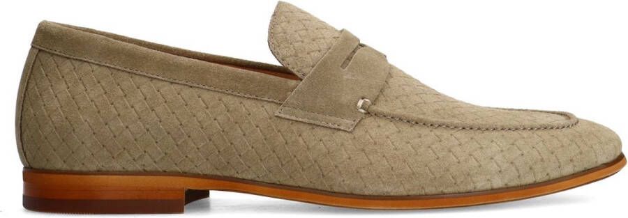 Manfield Heren Taupe suède loafers