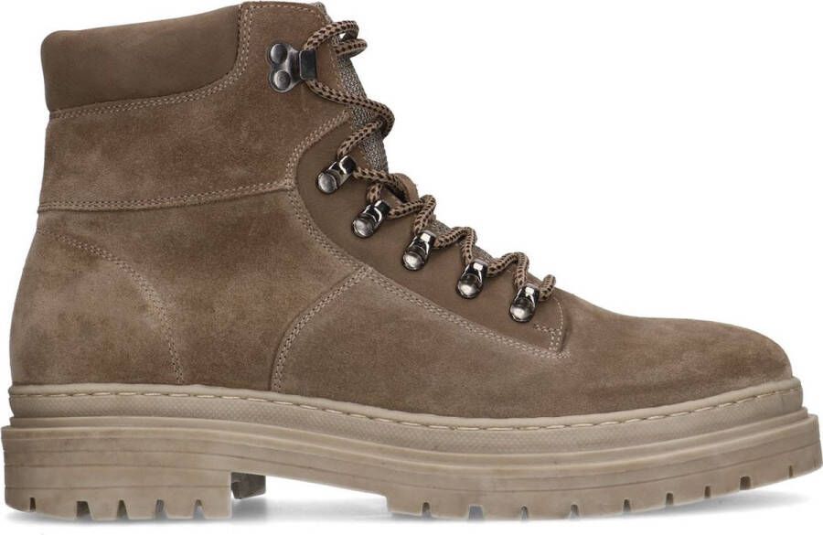 Manfield Heren Taupe suède veterboots