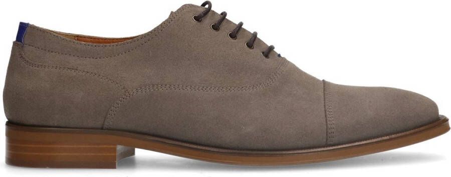 Manfield Heren Taupe suède veterschoenen