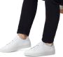 Manfield Heren Witte leren sneakers - Thumbnail 2