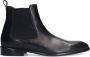 Manfield Heren Zwarte leren chelsea boots - Thumbnail 2