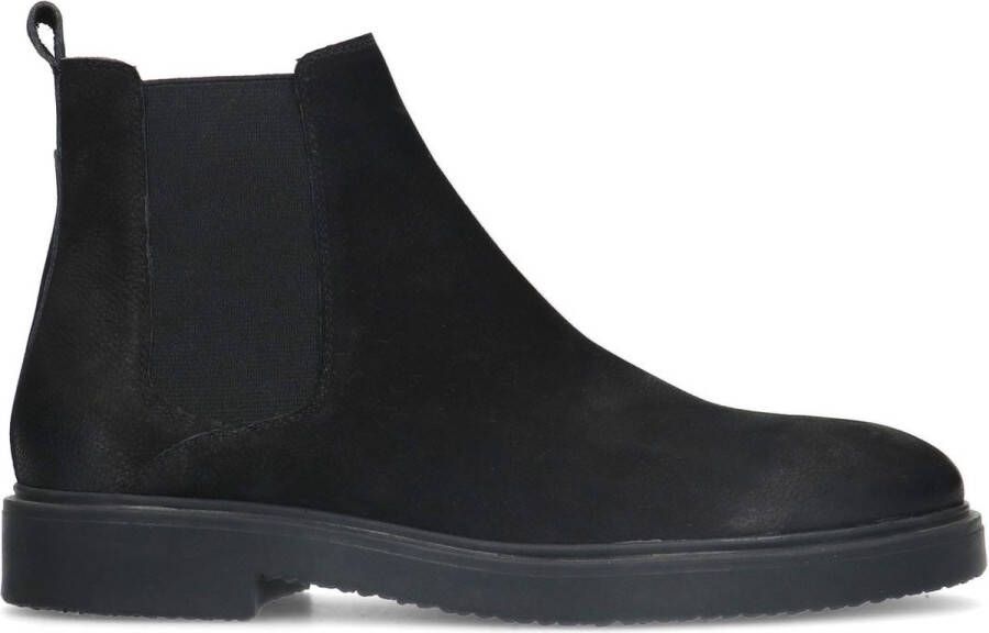 Manfield Heren Zwarte nubuck chelsea boots - Foto 2