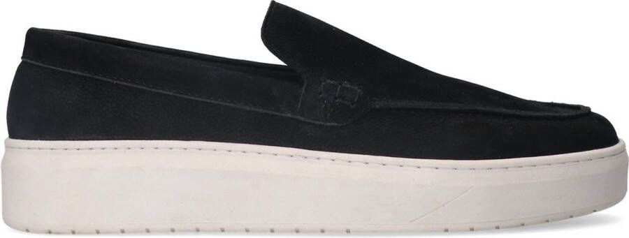 Manfield Heren Zwarte nubuck loafers