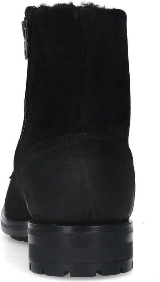 Manfield Heren Zwarte shearling veterboots - Foto 1