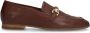 MANFIELD X INTERIEUR VAN MIES Dames Interieurvanmies Bruine leren loafers met gouden chain - Thumbnail 7