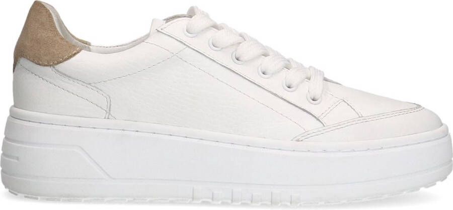 MANFIELD X INTERIEUR VAN MIES Dames Witte leren sneakers