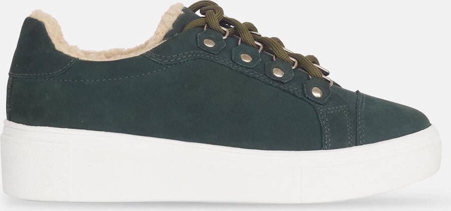 Mangará Araucária Vrouwen Winter Sneakers Suède Met omgekeerd lam Groen