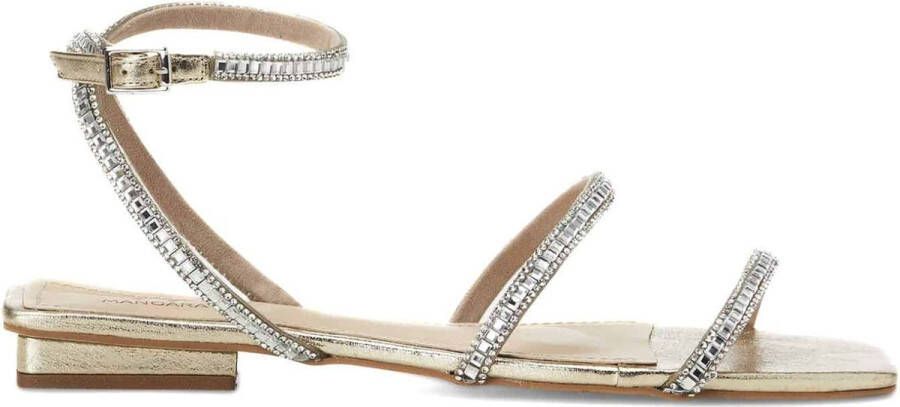 Mangará Aroeira Dames sandalen kristallen bandjes Goud