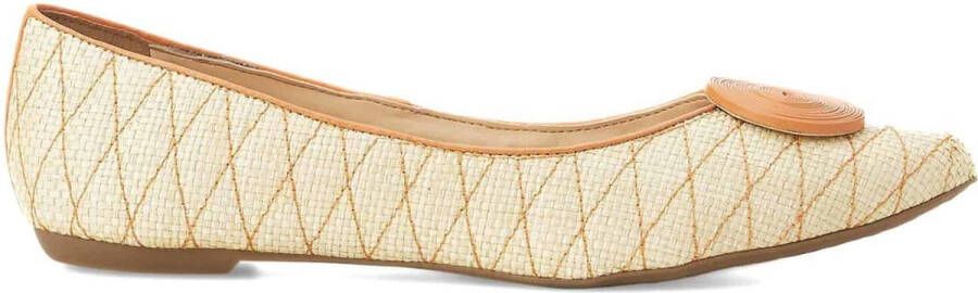 Mangará Coroba Vrouwen Ballerina's Natuur Raffia -Beige