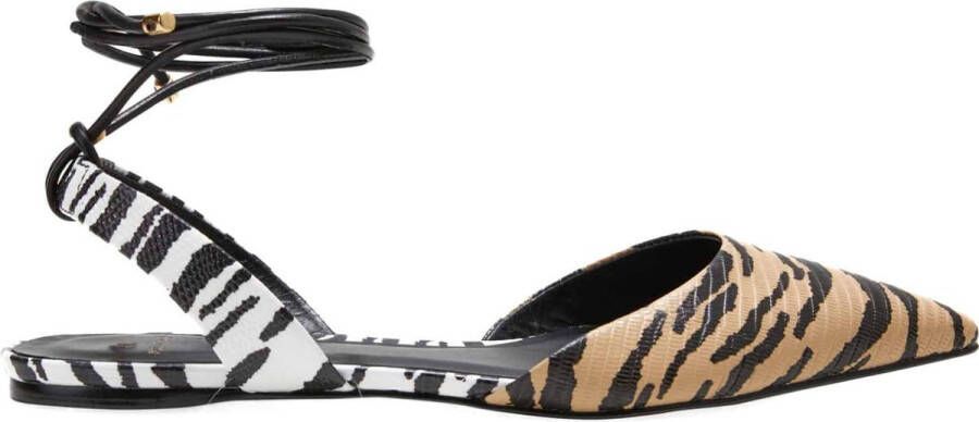 Mangará Dames sandalen Palmito Geitenleer Dierenprint