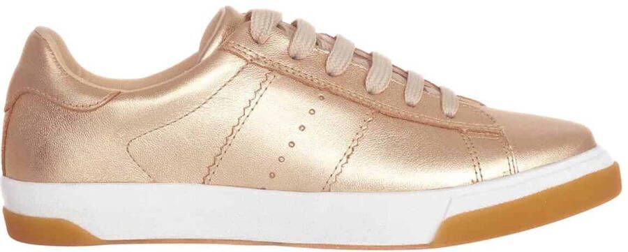 Mangará Dames Leren Sneakers Metalen Goud en Zilver