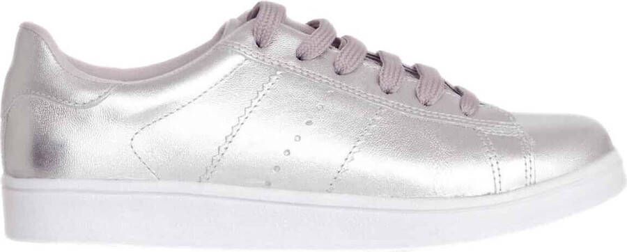 Mangará Dames Leren Sneakers Metalen Goud en Zilver