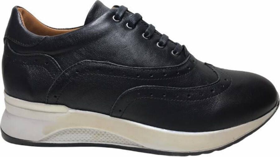 Manlisa oxford vetersneakers W232-2141 zwart