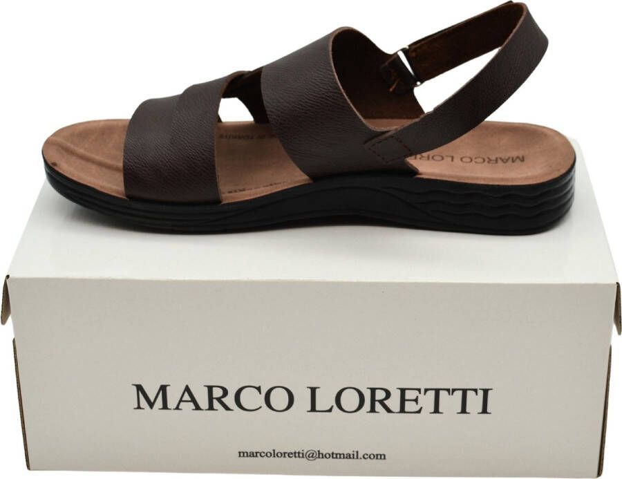 Marco Loretti Shoes Flora Leren Sandalen Binnen Buiten Schoeisels en Unisex Bruin Leder