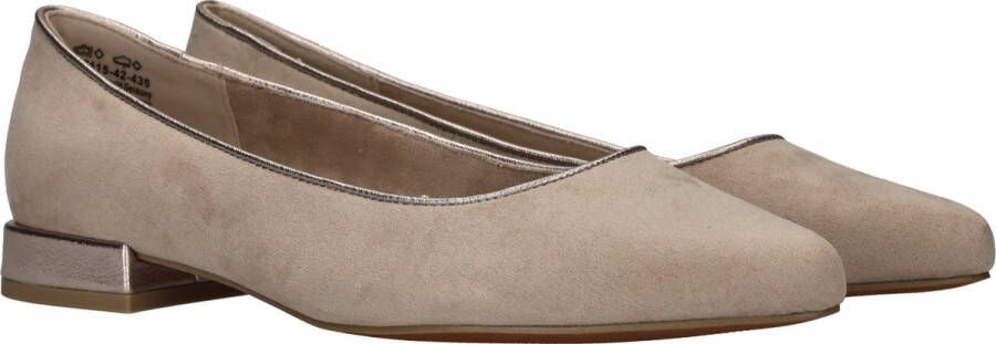 Marco tozzi Stijlvolle beige ballerina met metallic detail Beige Dames