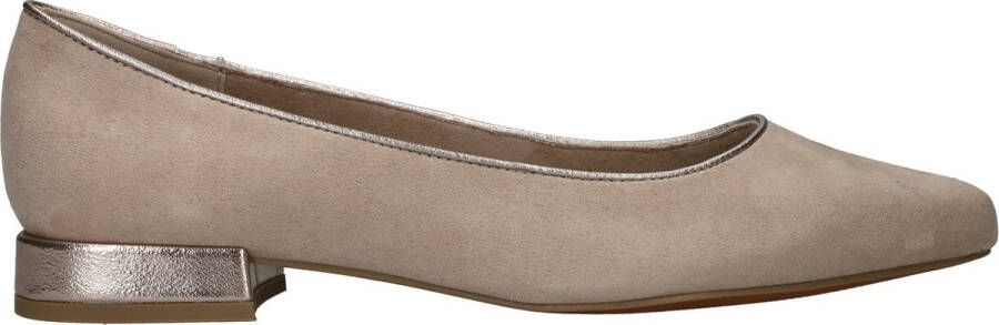 Marco tozzi Stijlvolle beige ballerina met metallic detail Beige